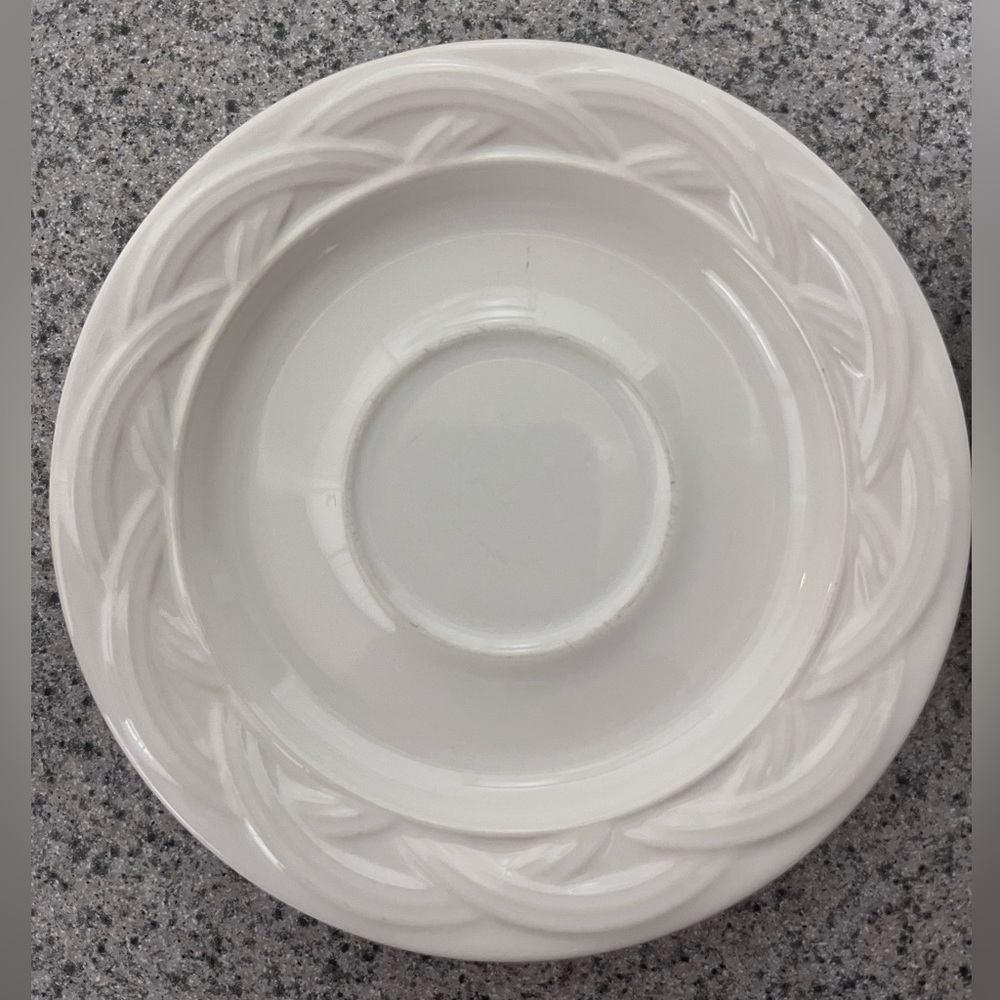 Pfaltzgraff Acadia Pattern White Cup and Saucer Sets - Picture 8 of 16